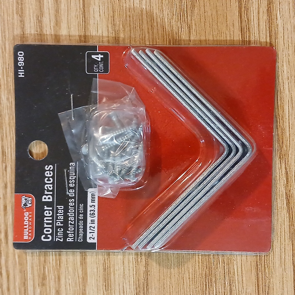 Bulldog Hardware 2-1/2 in. Corner Brace, Zinc Plated Steel